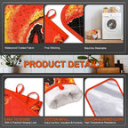 4 Pcs Lobster Claw Oven Mitts and Pot Holders Quilted Cotton Lining Design Heat - Image 3