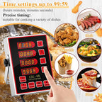 Relaxweex 1 Pack Commercial 4 Channel Digital Kitchen Timer, Wall Mount or - Image 2