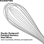 Rainspire 12-Inch Wire Whisk Stainless Steel, Balloon Whisks - Image 3