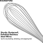 Rainspire 12-Inch Wire Whisk Stainless Steel, Balloon Whisks - Image 3