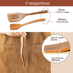 Wooden Cooking Utensils, 6 Pieces Natural Acacia Wooden Spoons - Image 6