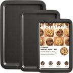 HONGBAKE Ceramic Baking Sheet Pan Set, Cookie Sheet by HONGBAKE