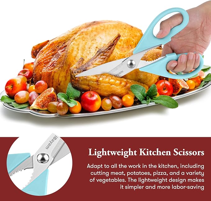Kitchen Shears, iBayam Kitchen Scissors All Purpose Heavy Duty Meat Scissors - Image 5