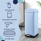 happimess HPM1007I Betty Retro 8-Gallon Step-Open Trash Can, Fingerprint - Image 3