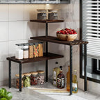 Countertop Organizer Organization 3 Tier Kitchen Corner Shelves Adjustable by Dazioter