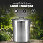 GasOne Stainless Steel Stockpot – 20qt Stock Pot - Image 2
