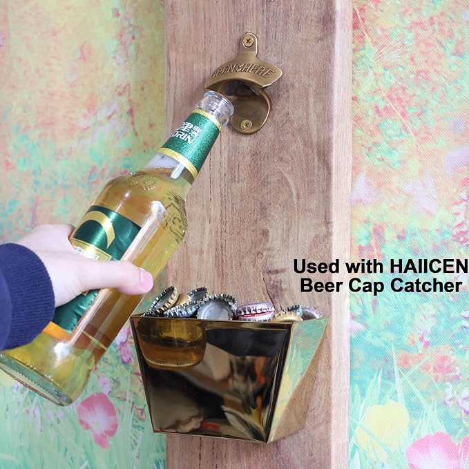 15 PCS Aged Gold Bottle Opener Wall Mounted Beer Cap Opener Mountable Bulk - Image 3