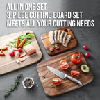 Acacia Wood Cutting Boards Set of 3 - Image 2