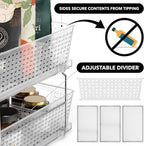 Simple Houseware 2 Tier Bathroom Organizer Tray Pull-Out Sliding - Image 4