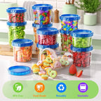 BiuLeon 12 Pack-34oz Freezer Storage Containers, Plastic Food Storage Containers - Image 6