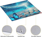 Blue Butterfly Beach Dish Drying Mat 16x18 Inch, Microfiber Absorbent Fast Dry - Image 3