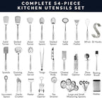 Home Hero 54-Piece Stainless Steel Kitchen Utensils Set - Image 2