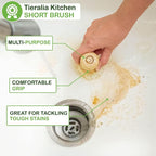 Tieralia Bamboo Dish Brush Gift Set – 5-Piece Kitchen Cleaning Set - Image 3