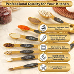Gold Magnetic Measuring Spoons Set Stainless Steel - Image 5