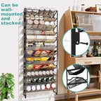 Simple Trending 2 Pack 4 Tier Spice Rack Organizer, Stackable Kitchen Counter - Image 3