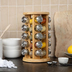 Orii 20 Jar Rotating Bamboo Spice Rack - Image 5