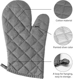 GROBRO7 6Pcs Cotton Oven Mitts and Pot Holders Set Durable Hot Pads Machine - Image 3