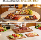 Bamboo Cutting Board Set of 3, Durable Wooden Chopping Boards - Image 5