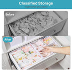 Vtopmart 12 Pack Baby Clothes Organizer, Dresser Drawer Organizer - Image 5