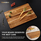 Extra Large Teak Wood Cutting Board - Image 8