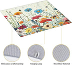Butterfly Flowers Dish Drying Mat 16x18 Inch, Microfiber Absorbent Fast Dry Mat - Image 3