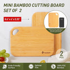 2 Pack Small Bamboo Wood Cutting Board - Image 3