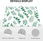 Watercolor Plant Green Leaves Dish Drying Mat - Image 4