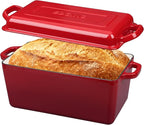 EDGING CASTING Enameled Cast Iron Dutch Oven, Oblong Bread Oven by EDGINGCOOKWARE