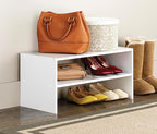 Whitmor Wood Stackable 2-Shelf Shoe Rack, 24 inches，2 Pack - Image 2