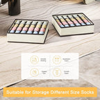 Joyoldelf Drawer Organizer 2 Packs, 24 Cell Collapsible Closet Cabinet Storage - Image 7