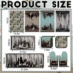 Fourluoo 10 Pcs Farmhouse Kitchen Decor Set Dish Towels Kitchen Rugs Oven Mitts - Image 3