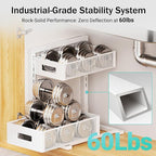 Petiza Under Sink Organizer Adjustable Height 2 Tier Bathroom Organizer Pull - Image 3