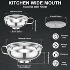 12 Piece Stainless Steel Canning Funnel Set - Image 2