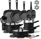 CAROTE 28PCS Pots and Pans Set, Nonstick Cookware Set Kitchen Non Stick by CAROTE
