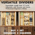 SpaceAid Bamboo Drawer Dividers - Image 5