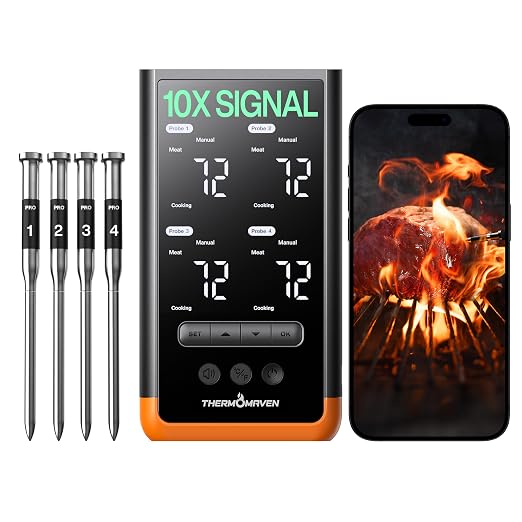 ThermoMaven Wireless Bluetooth Smart Meat Thermometer: Standalone Base by ThermoMaven