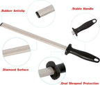 Kota Japan 12 in. Diamond Carbon Steel Professional Knife Sharpener Rod | - Image 4