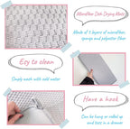 2 Pack Microfiber Dish Drying Mat, 24*17 inch Absorbent Dish Drainer Kitchen - Image 3