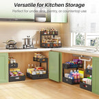 Under Sink Organizer, L-Shaped Adjustable Height, Mesh Sliding Drawer - Image 8