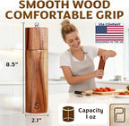 Premium Wooden Salt and Pepper Grinder Set - 28 g / 1 oz each - Image 4