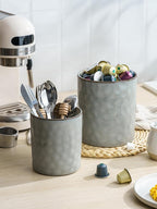 famiware Ocean Utensil Holder, 7.2"+5.8" Ceramic Kitchen Utensil Holder - Image 3