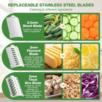 Electric Cheese Grater for Block Cheese - 3 in 1 Rotary Cheese Grater Electric - Image 2