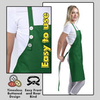 TOSHE Kitchen Apron Waterdrop Resistant Cotton Apron - Image 6