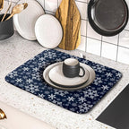 Christmas Dish Drying Mat for Kitchen Counter 18x16 Inch Xmas Snowflake Drying - Image 2