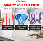 Chef Craft Premium Silicone Kitchen Tool and Utensil Set, 11 Piece - Image 6