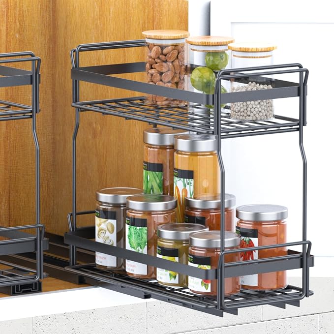Pull Out Spice Rack Organizer for Inside Kitchen Cabinets, Heavy Duty Slide Out - Image 8