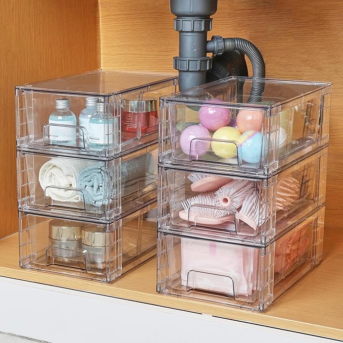 Vtopmart 8 Pack Stackable Storage Drawers, Easily Assemble Containers - Image 2