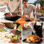 WOWBOX Electric Salt and Pepper Grinder Set 2 PCS, Stainless Steel Automatic - Image 7