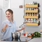 Vetacsion 4 Pack Moveable Fridge Magnetic Spice Racks - Image 4