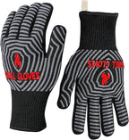 QUWIN BBQ Gloves, Oven Gloves, 1472℉ Extreme Heat Resistant, Grilling Gloves by QUWIN